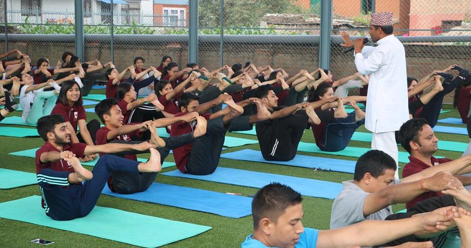 Corporate Yoga for Engineering and Business Studies Students at DAV College